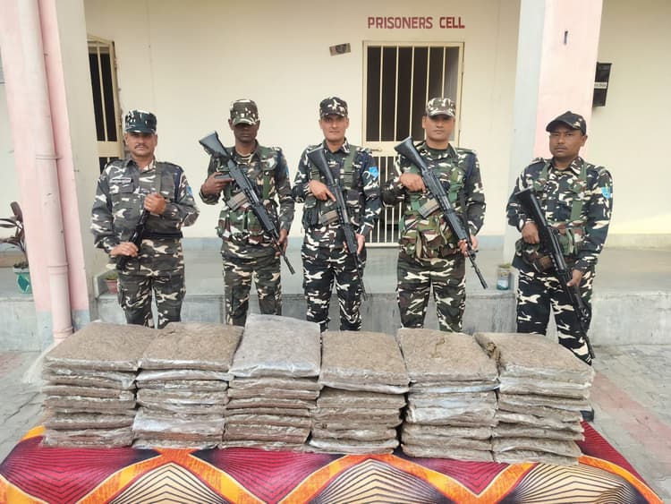 एसएसबी जवानों ने 75 किलो गांजा किया जब्त