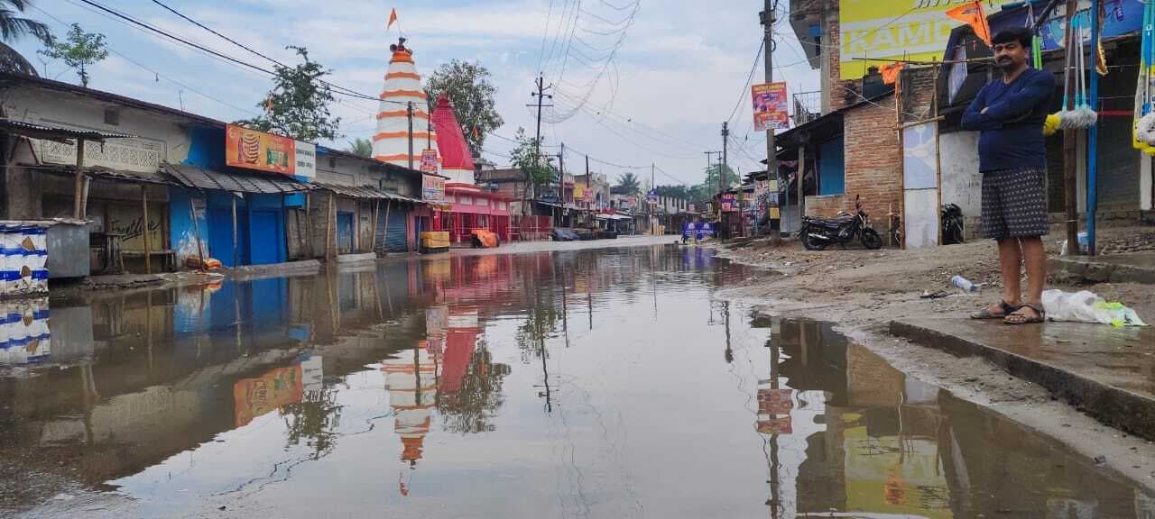 बारिश के बाद एनएच 91 पर जलजमाव, बढ़ी परेशानी