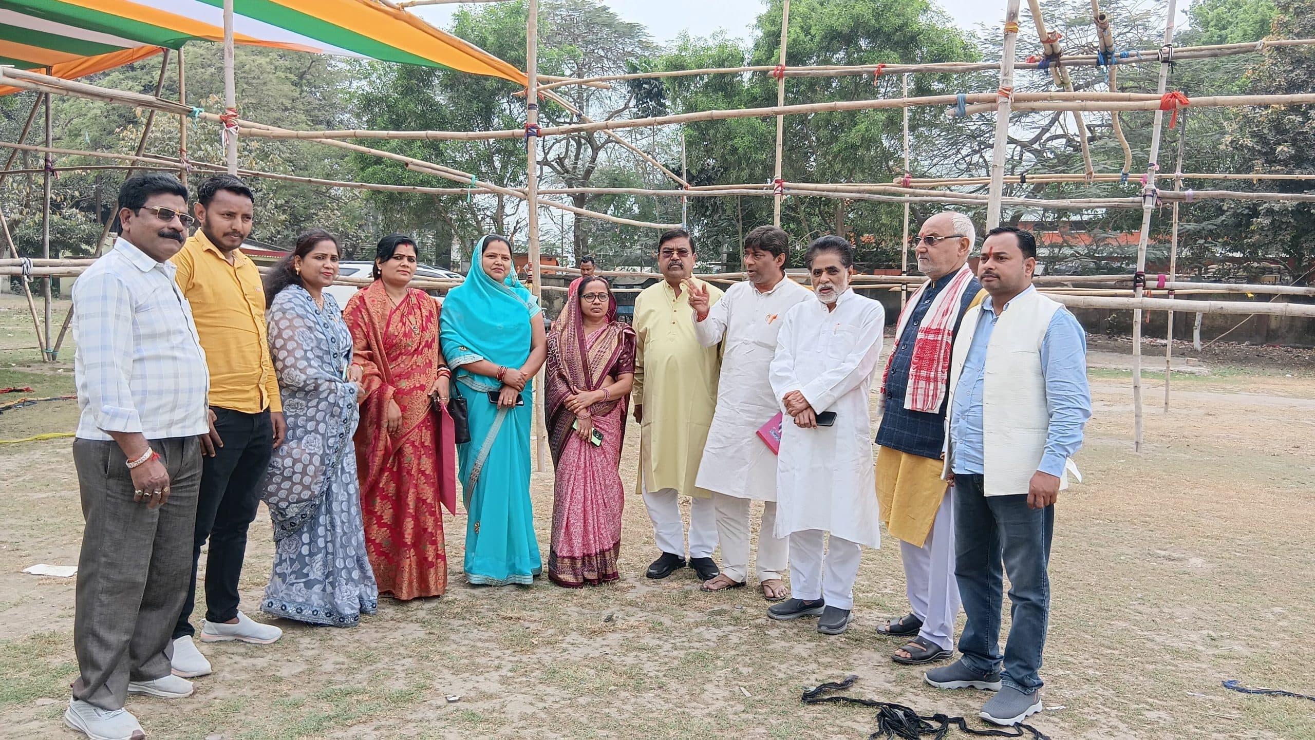 एनडीए कार्यकर्ता सम्मेलन की तैयारी का लिया जायजा