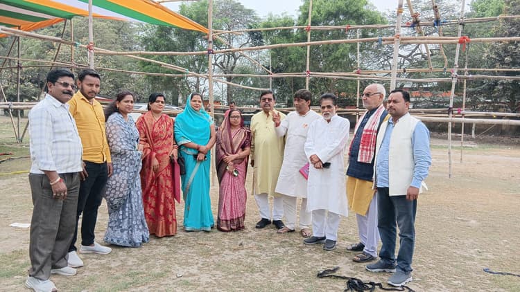 एनडीए कार्यकर्ता सम्मेलन की तैयारी का लिया जायजा