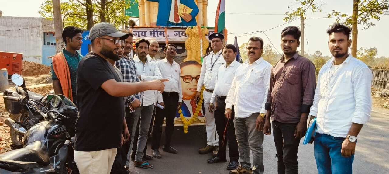 बालूमाथ में संविधान सम्मान रक्षा यात्रा का स्वागत