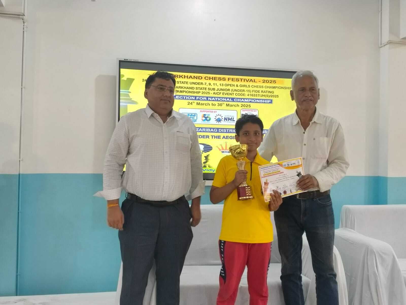 jharkhand state under 7 and 11 chess championship : जमशेदपुर के जूनियर शतरंज खिलाड़ियों का शानदार प्रदर्शन