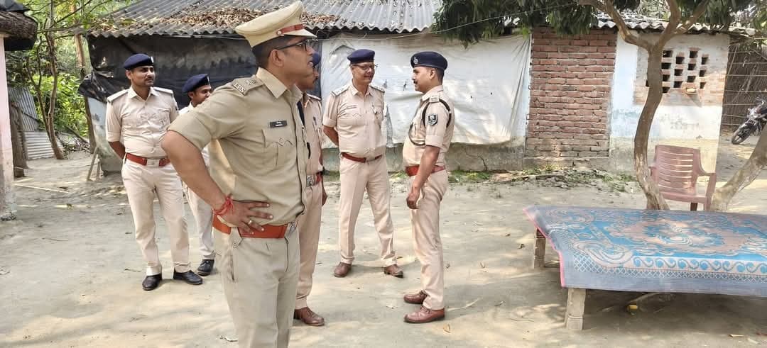 थाना के बन रहे नये भवन के निर्माण का एसपी ने किया निरीक्षण