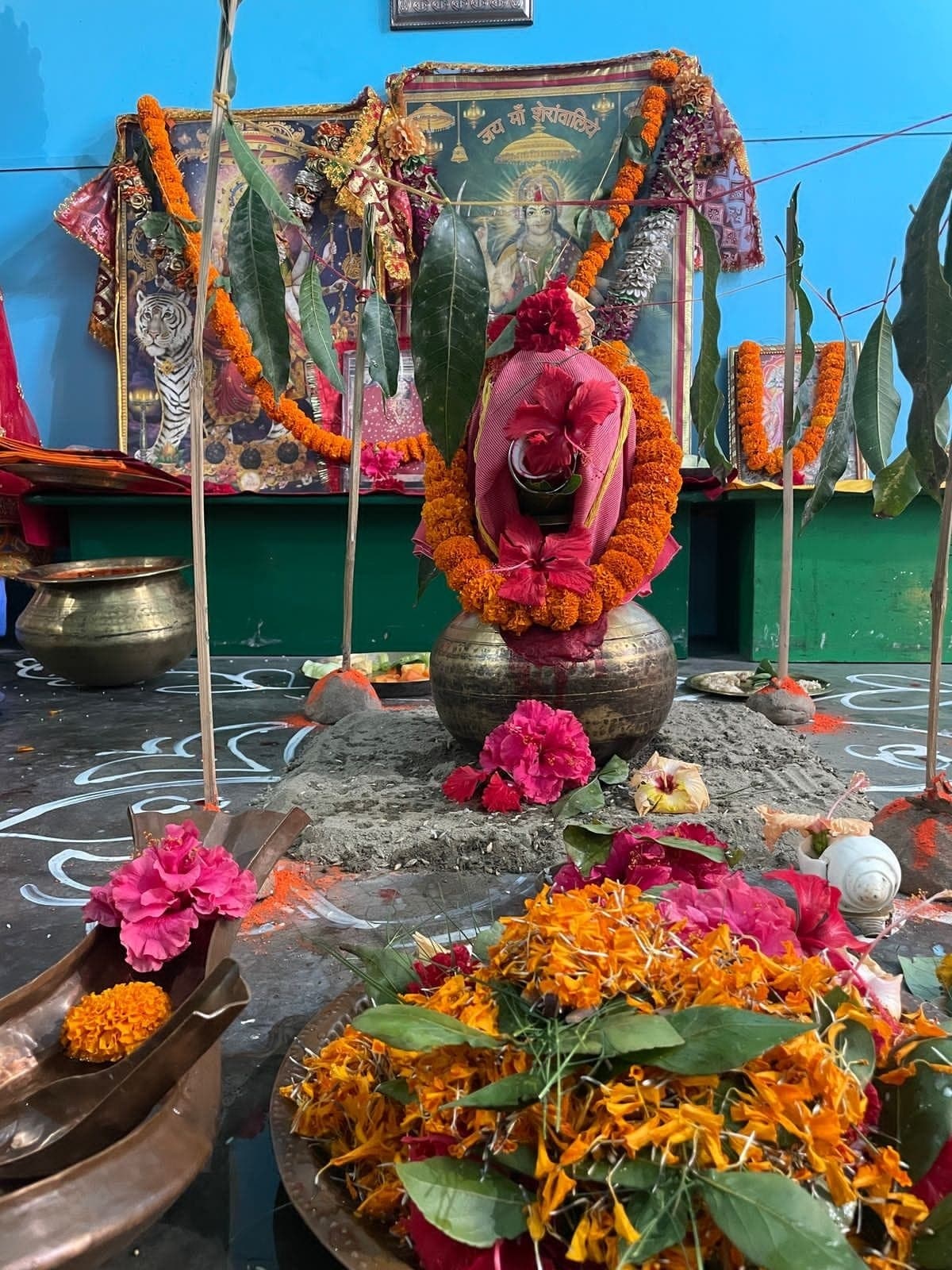 वासंतिक नवरात्र: मंत्रोच्चार के साथ की गयी कलश की स्थापना, गूंजे जयकारे