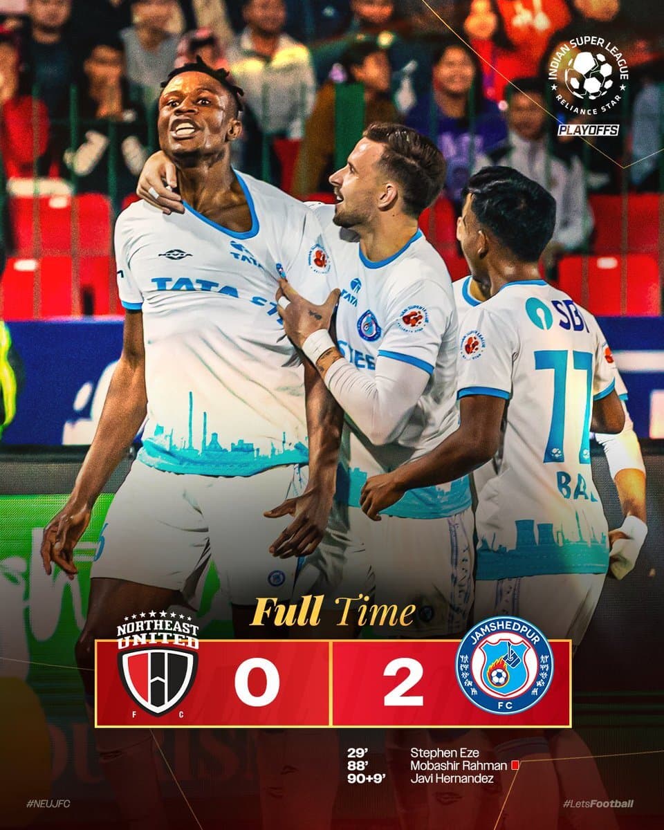 Jamshedpur Fc in the semi-finals of ISL:   नॉर्थईस्ट को हराकर जमशेदपुर आइएसएल के सेफा में