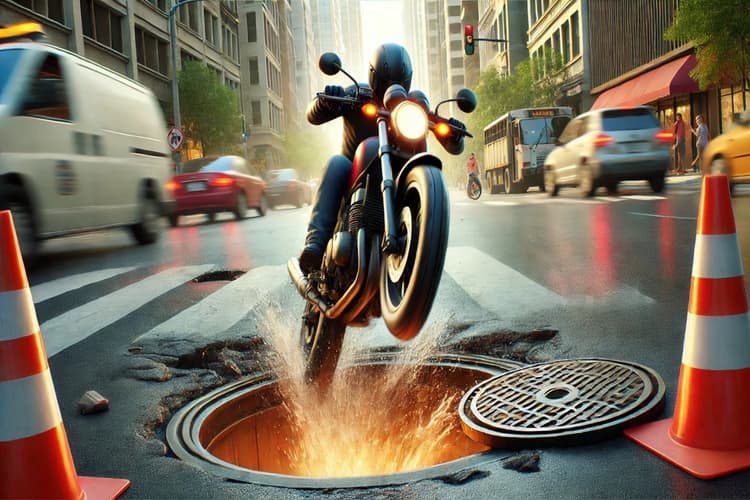 VIRAL VIDEO: खुले मैनहोल में गिरा बाइक सवार, सोशल मीडिया यूजर्स बोले - बाइक के लिए अंडरग्राउंड पार्किंग...