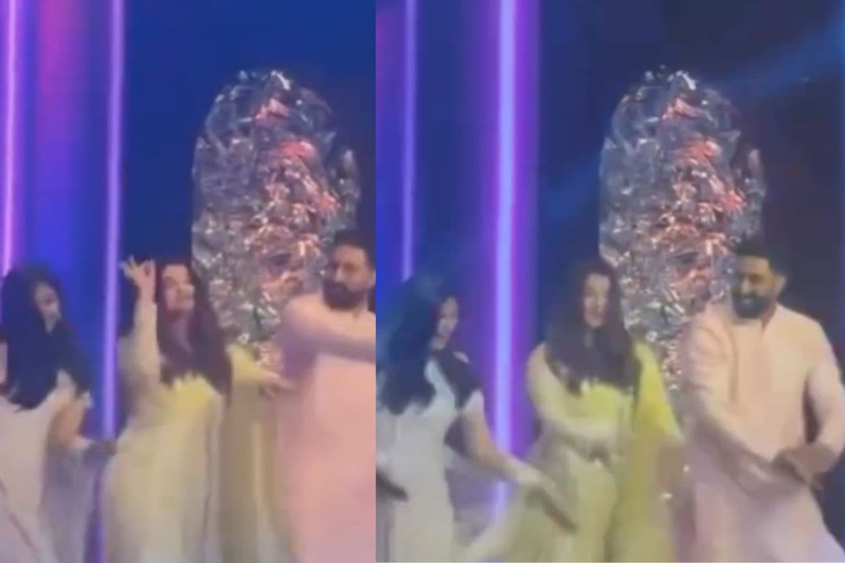 VIDEO: 10 साल बाद 'कजरा रे' पर फिर नाचे ऐश्वर्या-अभिषेक, इस बार अमिताभ नहीं बेटी आराध्या ने दिया साथ