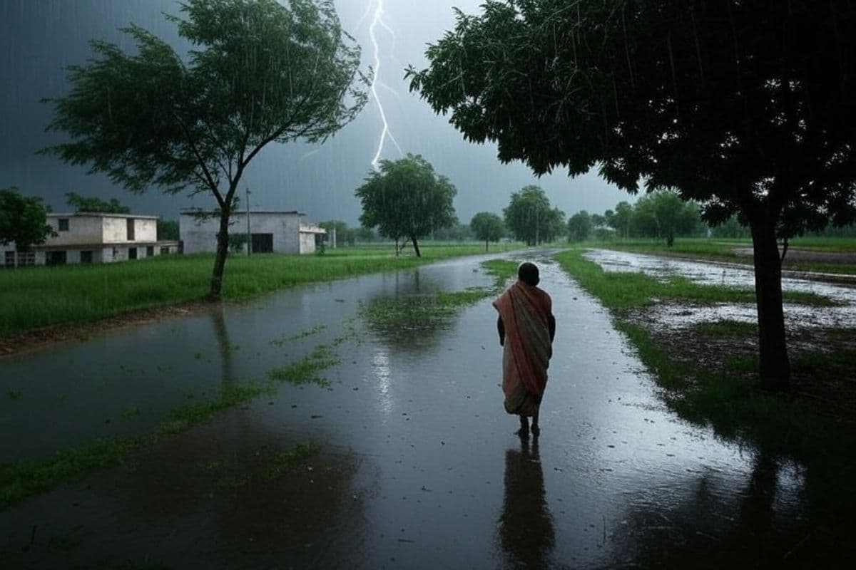 Bihar Heavy Rain Alert Monsoon trough line passing