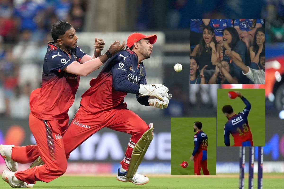 कैच लेने में भिड़े कीपर-बॉलर, छूटा तो विराट ने पटकी टोपी, चहक उठीं रितिका सजदेह, देखें रिएक्शंस