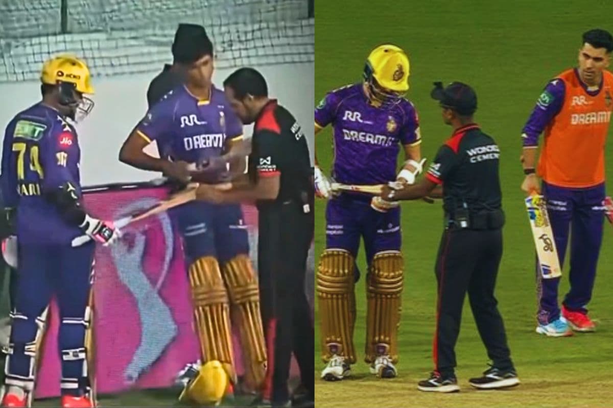 अंपायर के हत्थे चढ़े KKR के दो खिलाड़ियों के बैट, जानें- जांच में क्यों फेल हुए बल्ले?