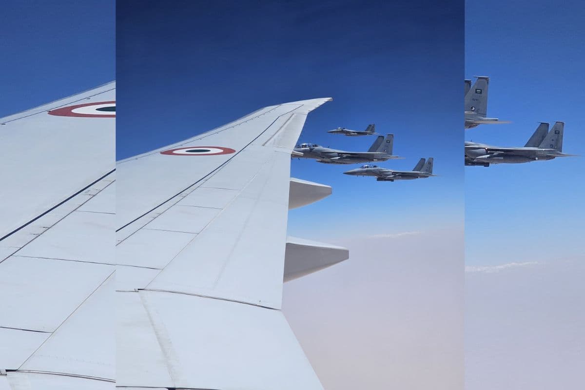 F-15 फाइटर जेट से Grand Welcome, क्राउन प्रिंस ने की PM Modi की लाजवाब मेजबानी, देखें वीडियो