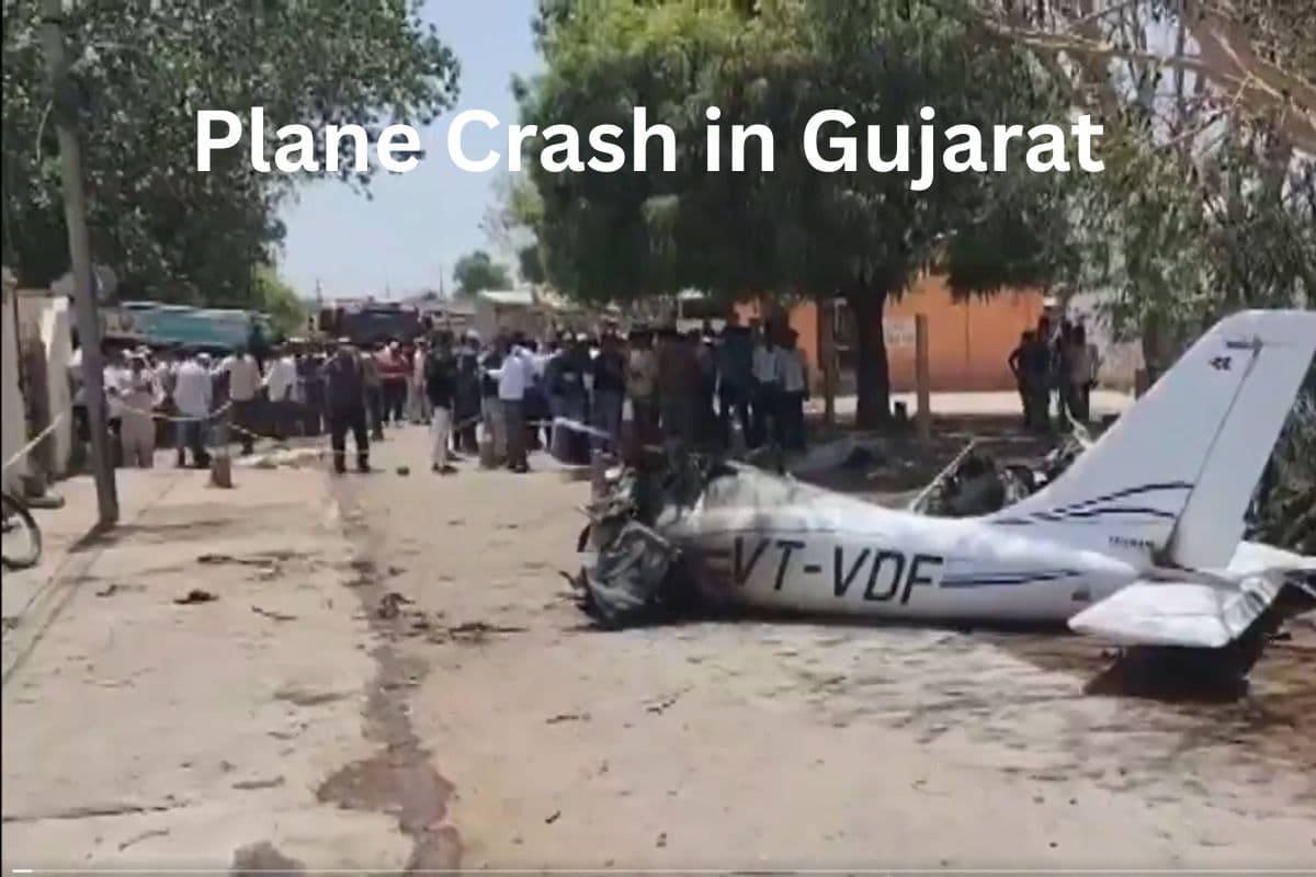 Plane Crash Video: गुजरात में विमान हादसे का खौफनाक वीडियो आया सामने, पायलट की मौत