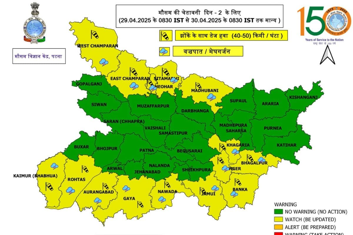 मौसम विभाग की तरफ से जारी किया गया अलर्ट