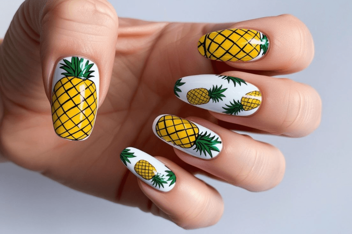 Pineapple Nail Art Design