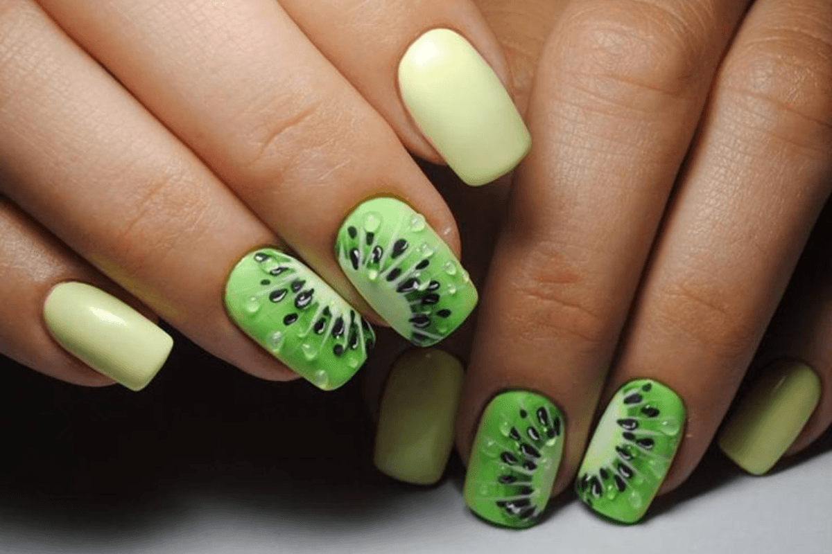 Red Strawberry Nail Art Design