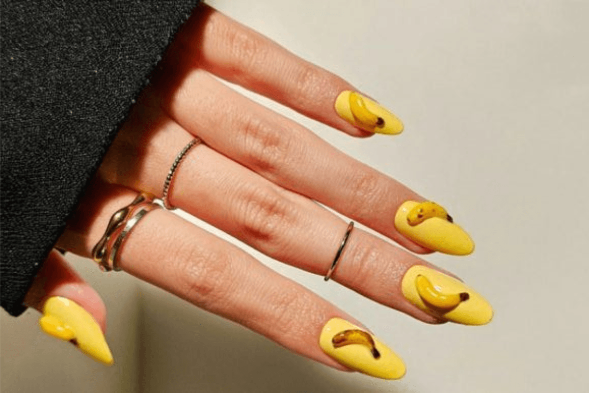 Banana Nail Art Design