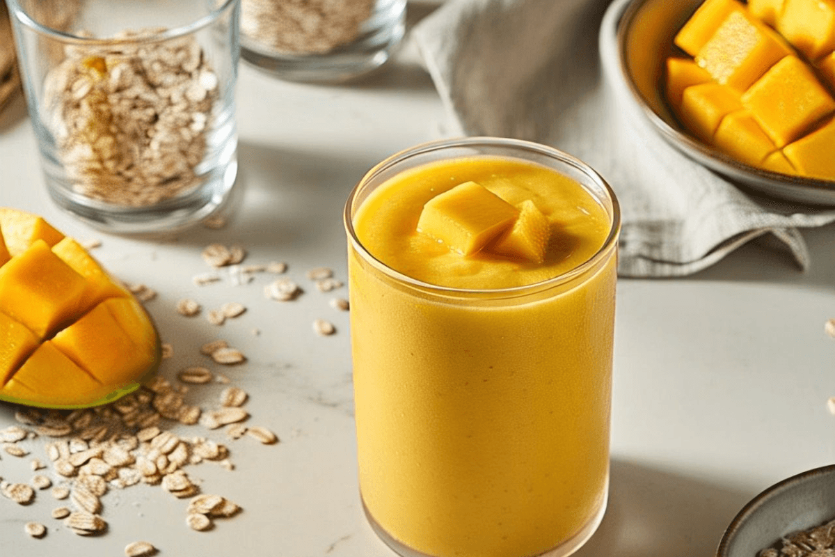 Oats Mango Smoothie Recipe Oats Mango Smoothie Recipe