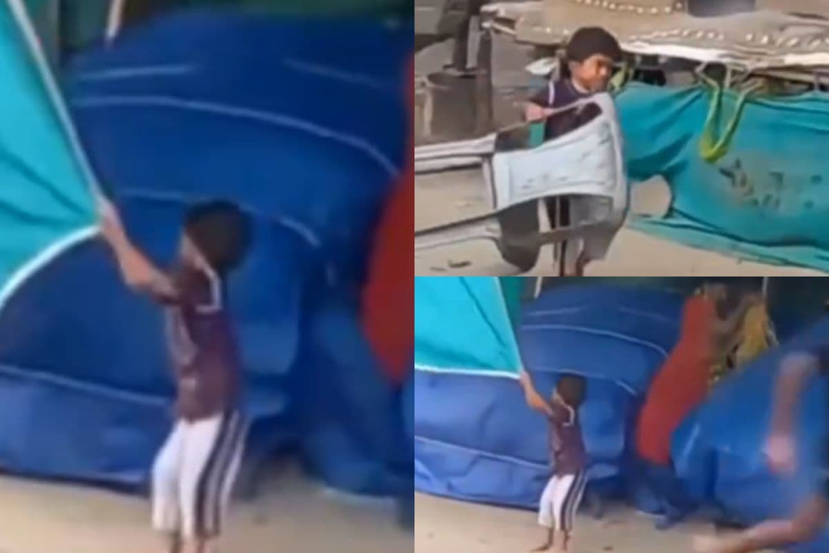 Viral Video: नन्हें हाथों में बड़ी जिम्मेदारी, आंधी में घर बचाने की जिद ने जीता दिल, वीडियो वायरल