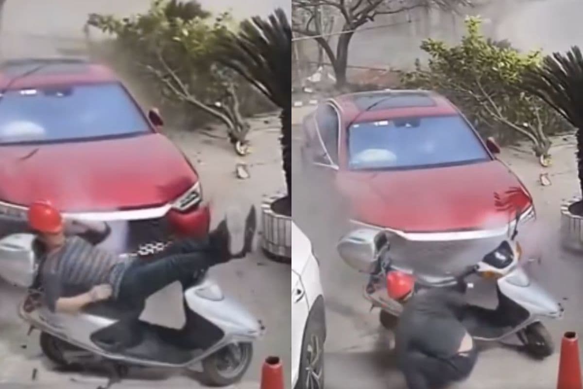 Viral Video:  तेज रफ्तार कार और नींद में डूबा शख्स, एक पल की देरी और हो जाती अनहोनी
