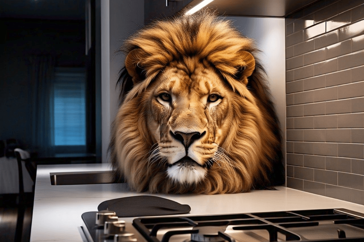 Video: किचेन में छुपा बैठा था शेर, टॉर्च की लाइट पड़ी तो गुर्रा उठा 'जंगल का राजा'!