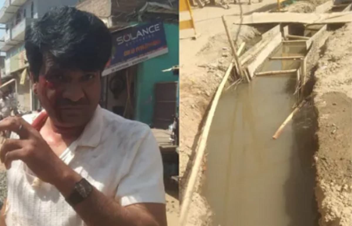 पटना में खोदी गयी सड़क पर फिर हुआ हादसा, गड्ढे में गिरे स्कूटी और बाइक सवार