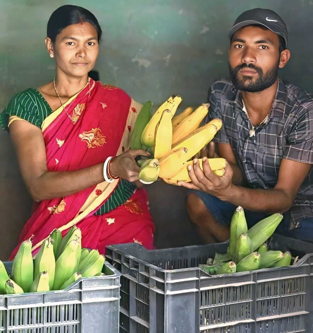 केला व सब्जियों की खेती से लखपति दीदी बनीं हिरणपुर की सुशाना