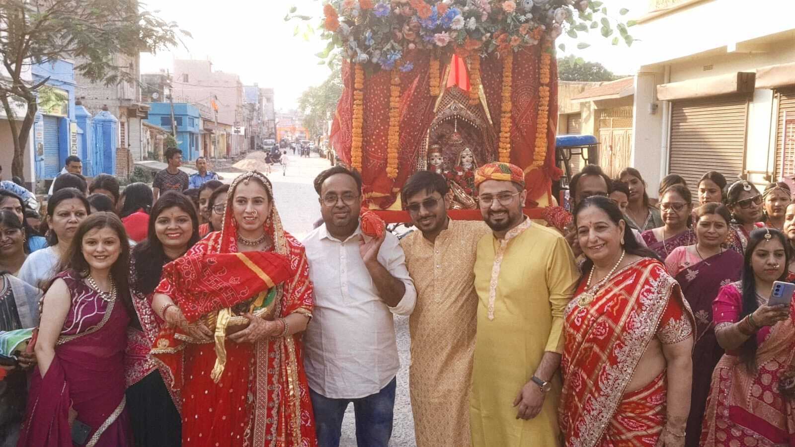 राम मंदिर से गणगौर माता की निकाली भव्य शोभा यात्रा