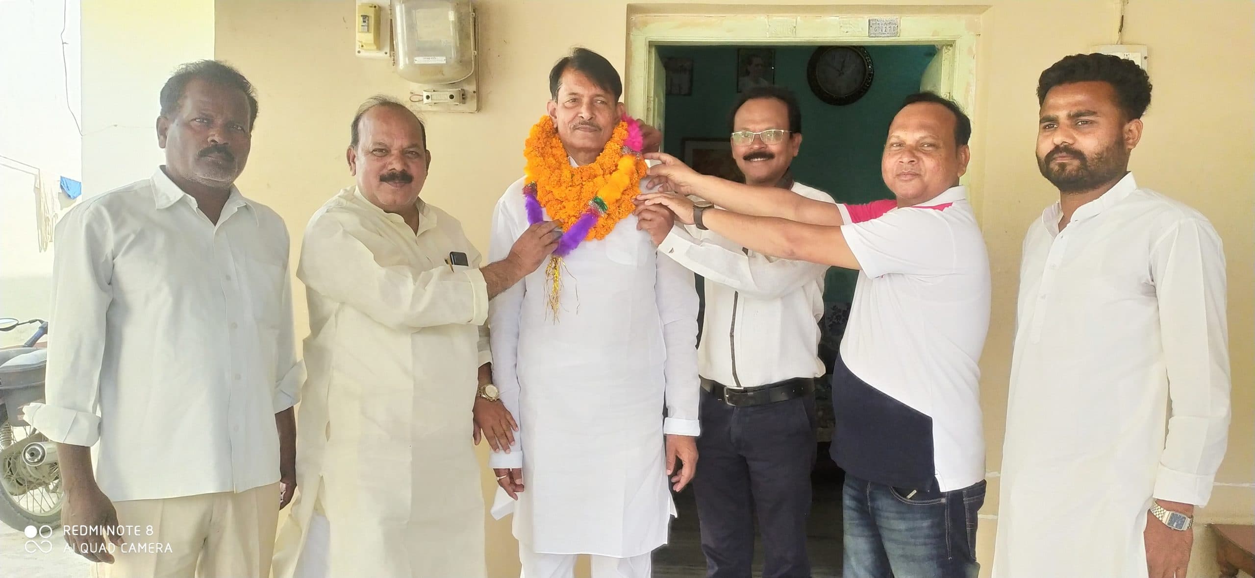 कांग्रेस के जिलाध्यक्ष बनने पर स्वागत