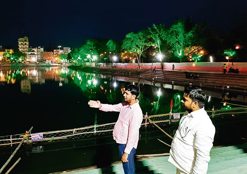 हिलसा के सूर्य मंदिर छठ घाट सजधकर तैयार