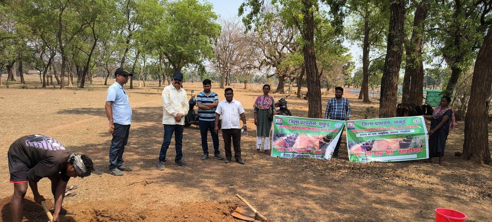 बीडीओ ने बिरसा हरित ग्राम योजना का लिया जायजा