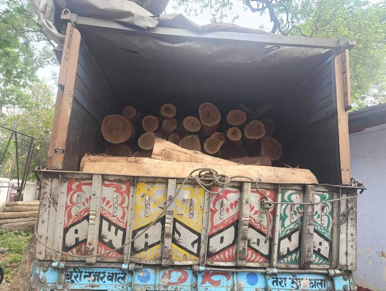 West Singbhum News : ट्रक से तस्करी हो रही थी साल की लकड़ी, वन विभाग ने 8 किमी पीछा कर किया जब्त