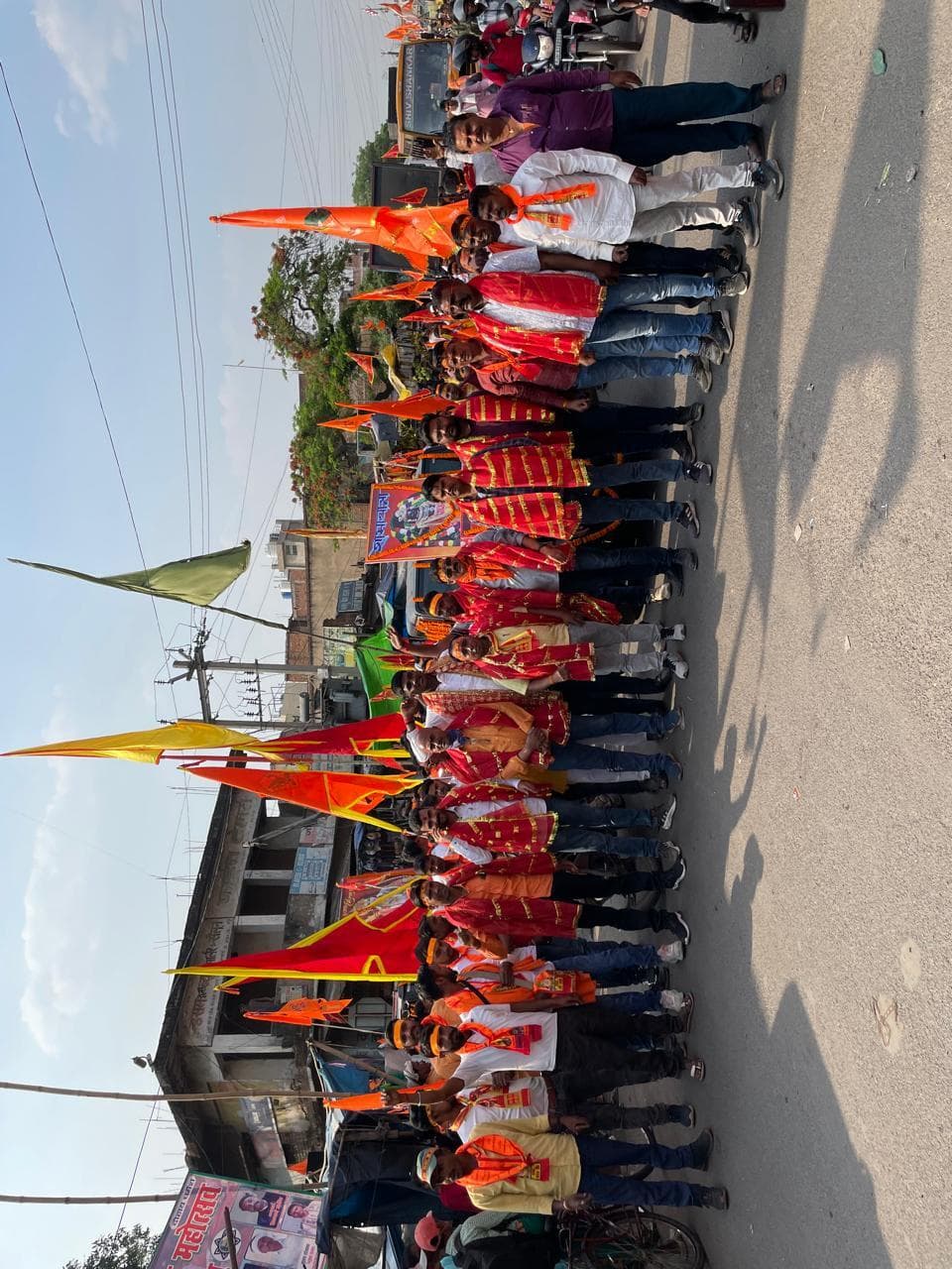 बालूमाथ में महाष्टमी पर निकली बाइक शोभायात्रा