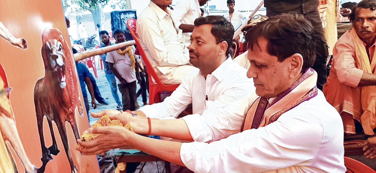 hajipur news. पातेपुर में धूमधाम से मनायी गयी बाबा वीर चौहरमल की 712वीं जयंती