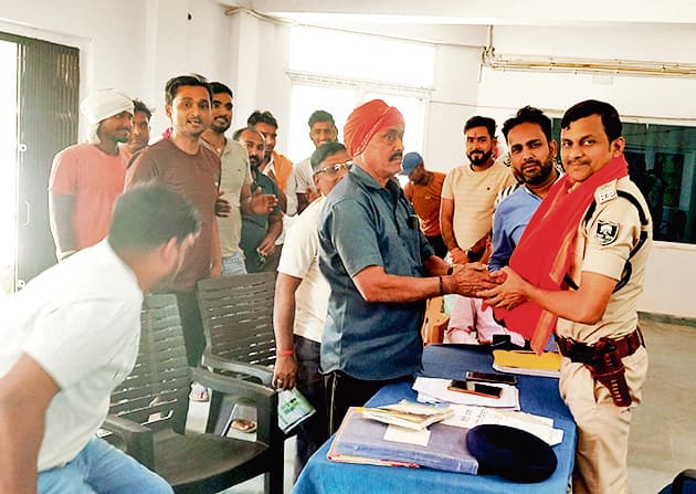 रामनवमी को लेकर चांदी थाने में बैठक