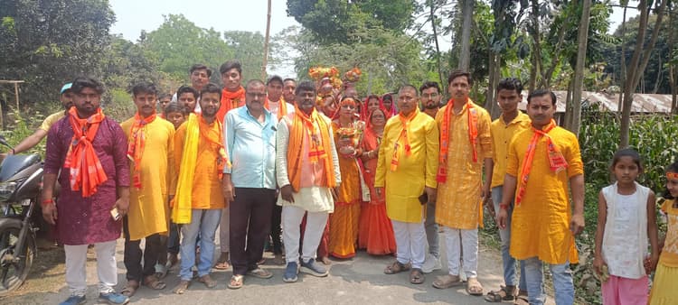 कलशयात्रा के साथ पंचमुखी हनुमान मंदिर में अष्टयाम शुरू