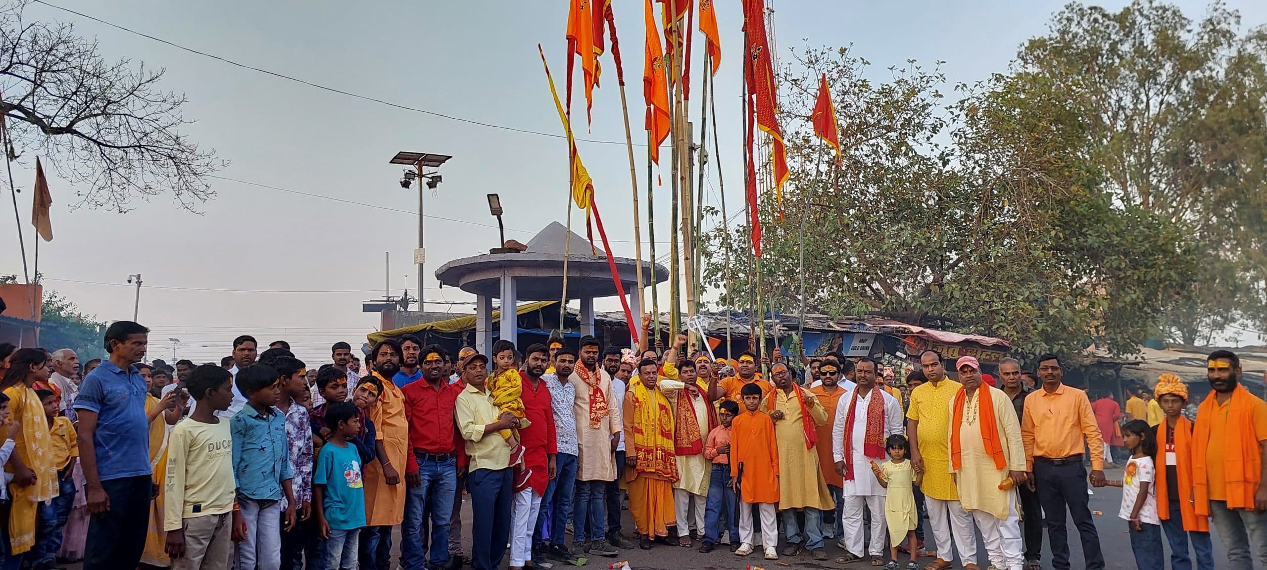 जय श्रीराम के जयघोष से गुंजा चंदवा का इलाका