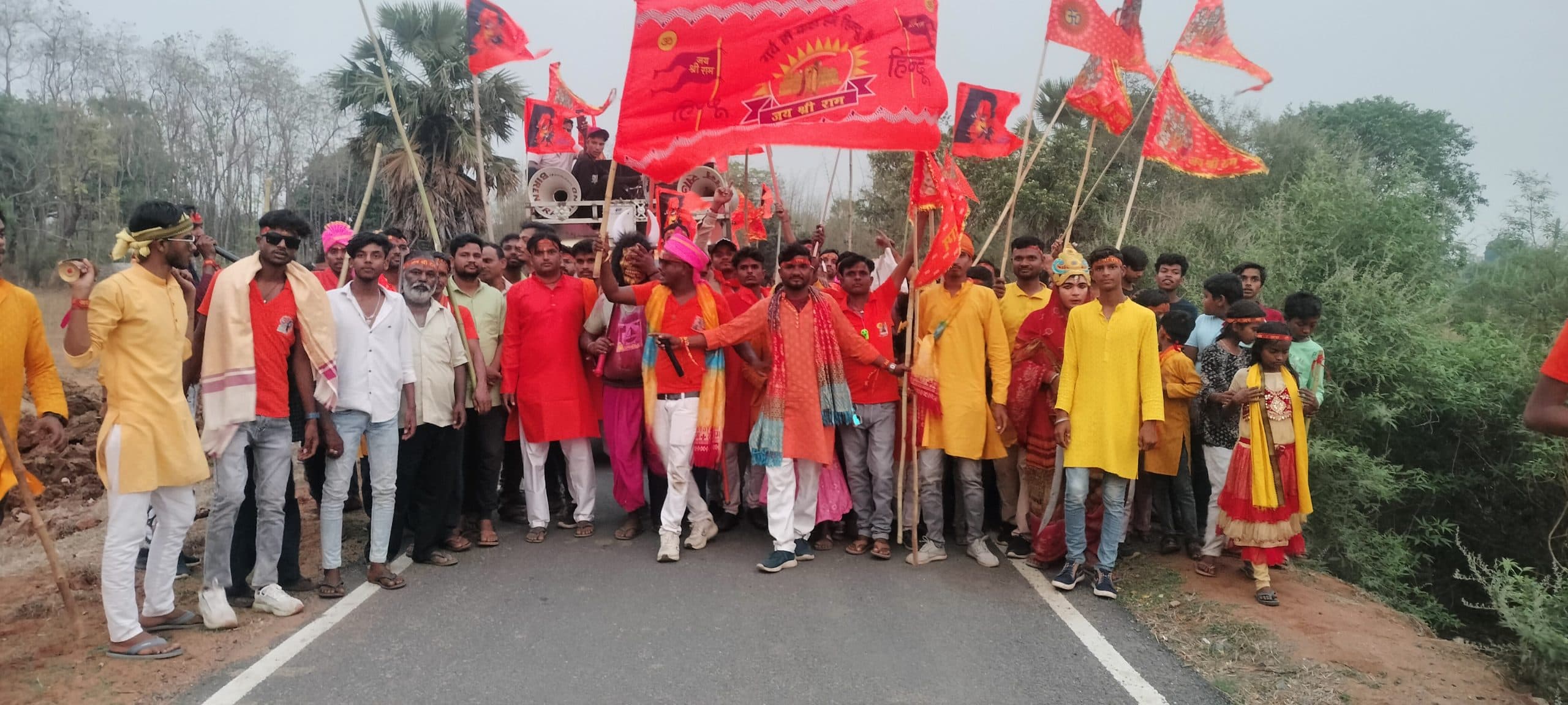 रामनवमी पर धूमधाम से निकाला गया जुलूस