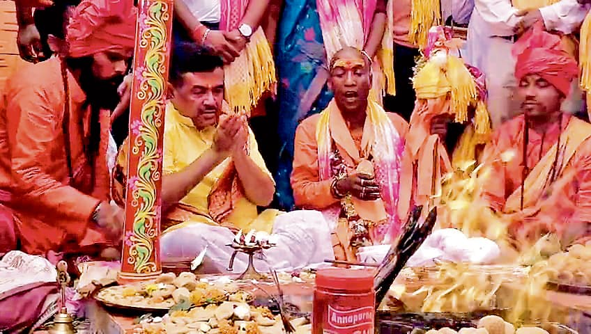 नंदीग्राम में राममंदिर निर्माण का हुआ शुभारंभ, शुभेंदु ने रखी आधारशिला