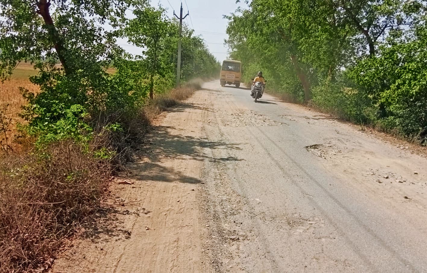 Kaimur News : कुदरा से करहगर जाने वाली सड़क गड्ढे में तब्दील