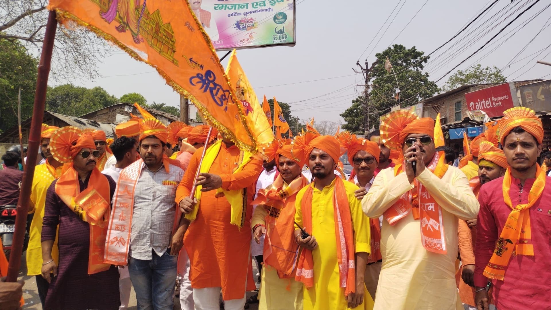 Bhagalpur news दर्जनों गांवों से राम भक्त नवादा के पंचमुखी बालाजी धाम पहुंचे