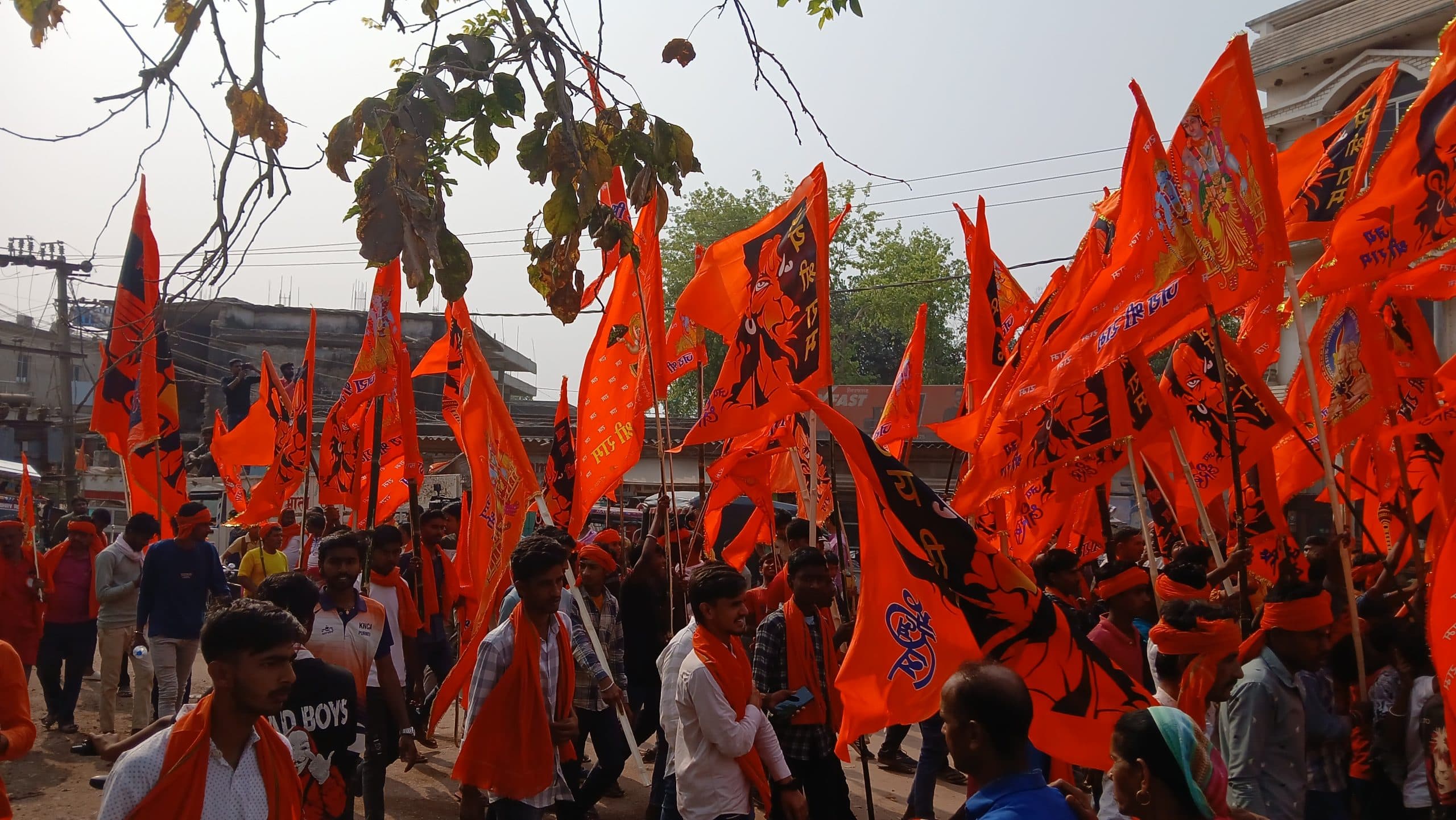 Religious news from Samastipur:शोभा यात्रा के दौरान युवाओं ने जगाया शौर्य का अलख