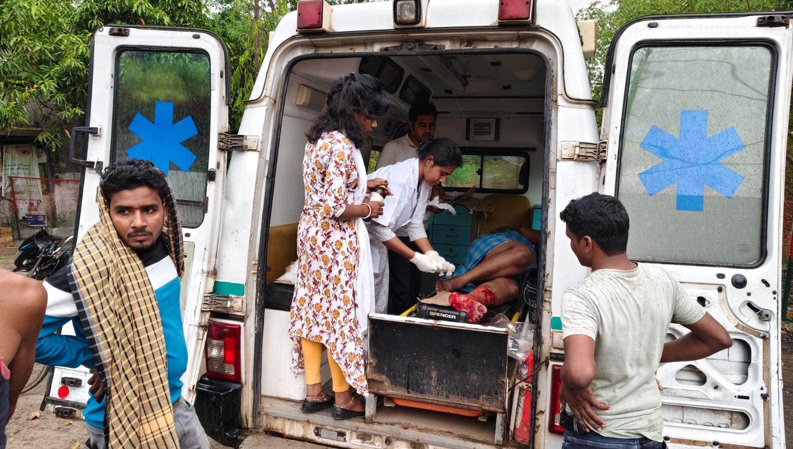 तेतुलिया मोड़ में टोटो पलटने से एक व्यक्ति घायल, रेफर