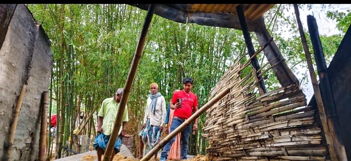 आग लगने से पांच मवेशी की झुलसने से मौत
