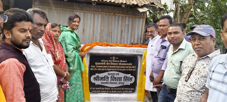 15 लाख से बनने वाली पुलिया का हुआ शिलान्यास