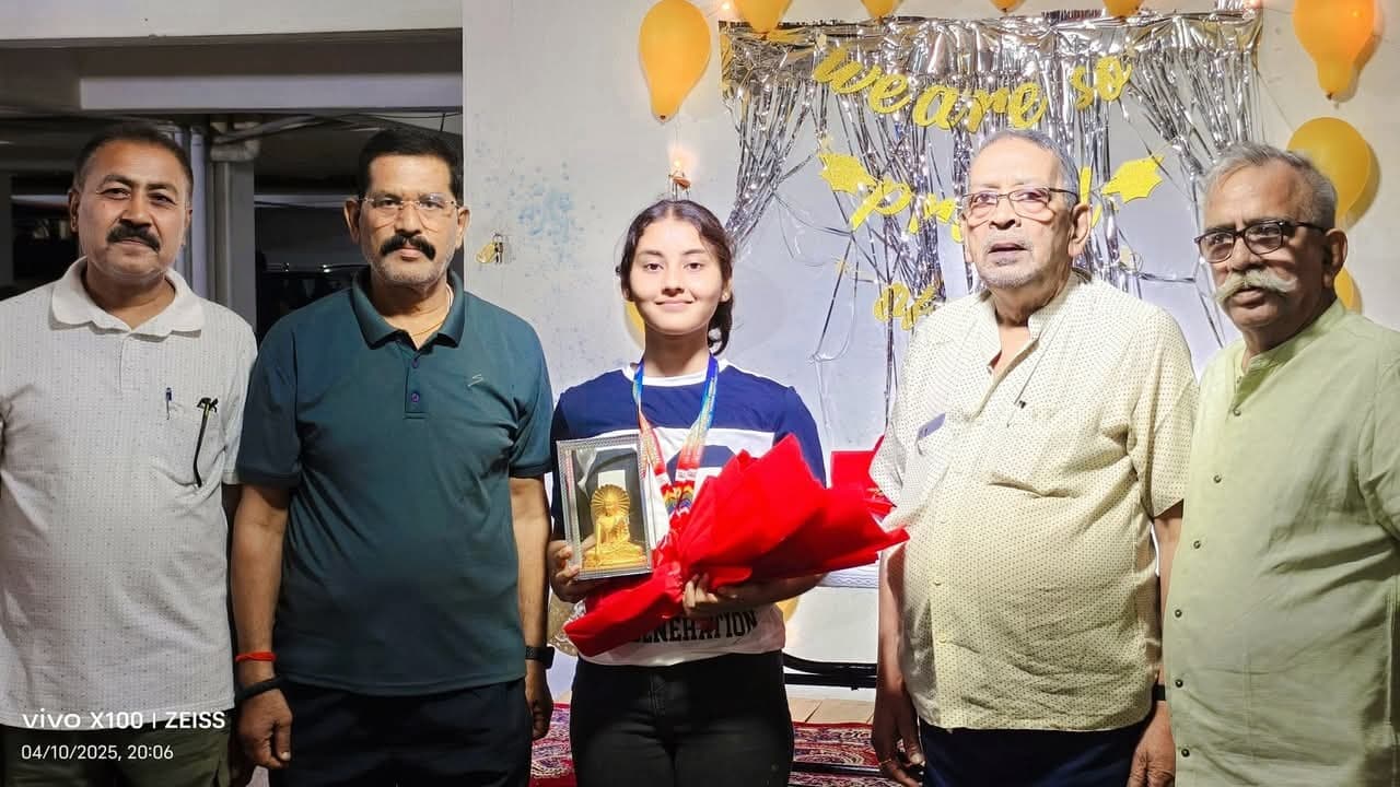 ताइक्वांडो में गोल्ड जीतने वाली कशिश रंजन को किया सम्मानित