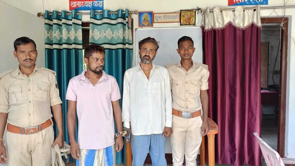 बलिया बेलौन पुलिस ने दो वारंटी को किया गिरफ्तार