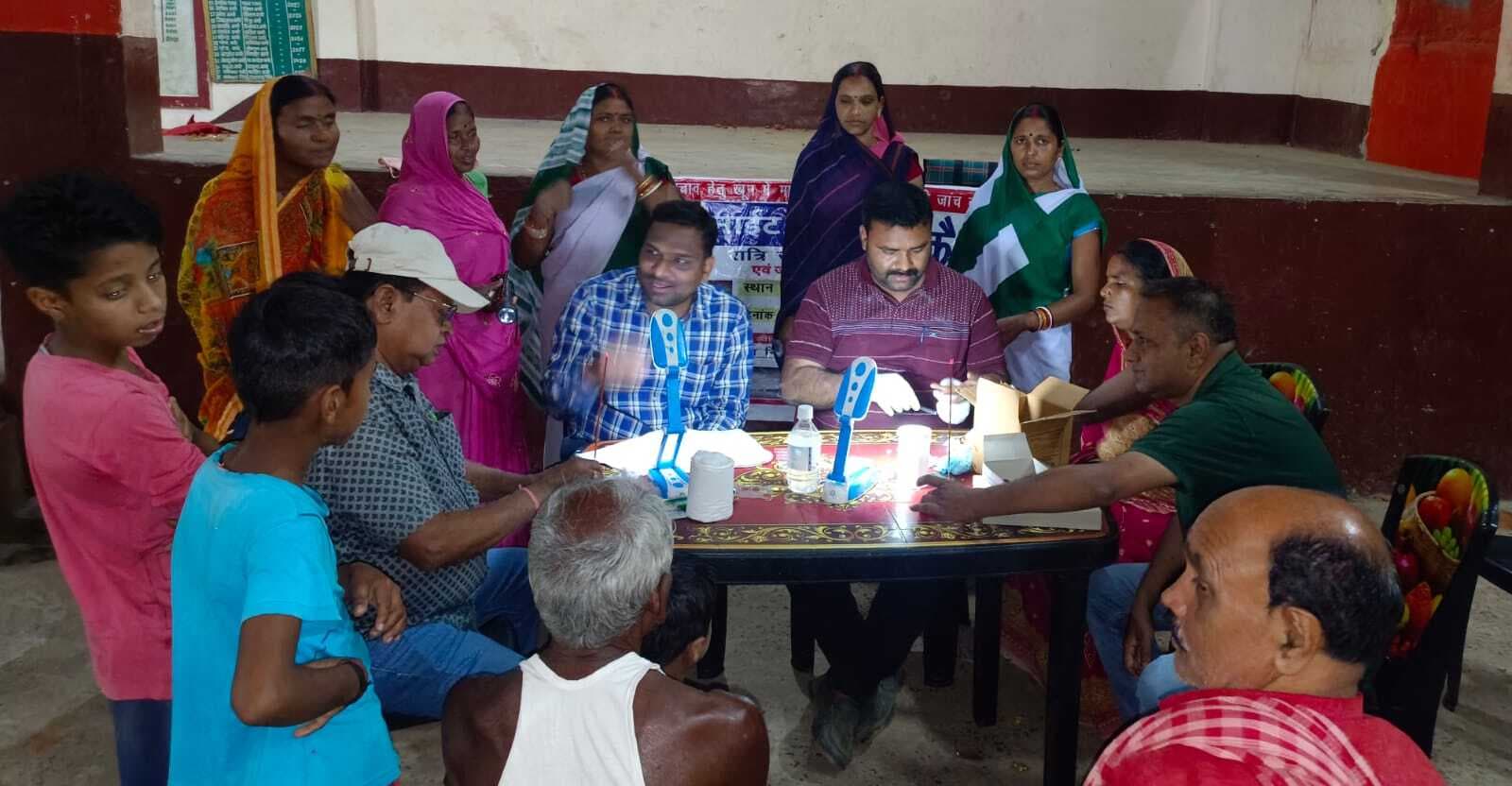 माइक्रोफाइलेरिया के प्रसरण दर को लेकर किया गया रक्तपट संग्रह