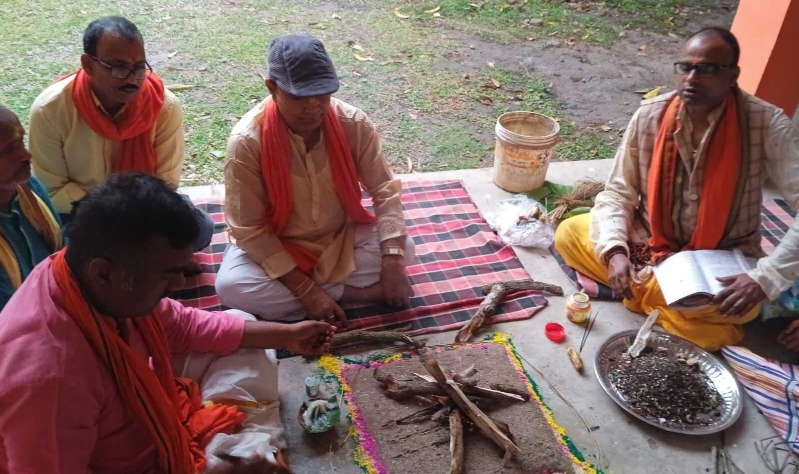 विहिप के गढ़ में हवन पूजन के साथ अखंड रामायण पाठ संपन्न