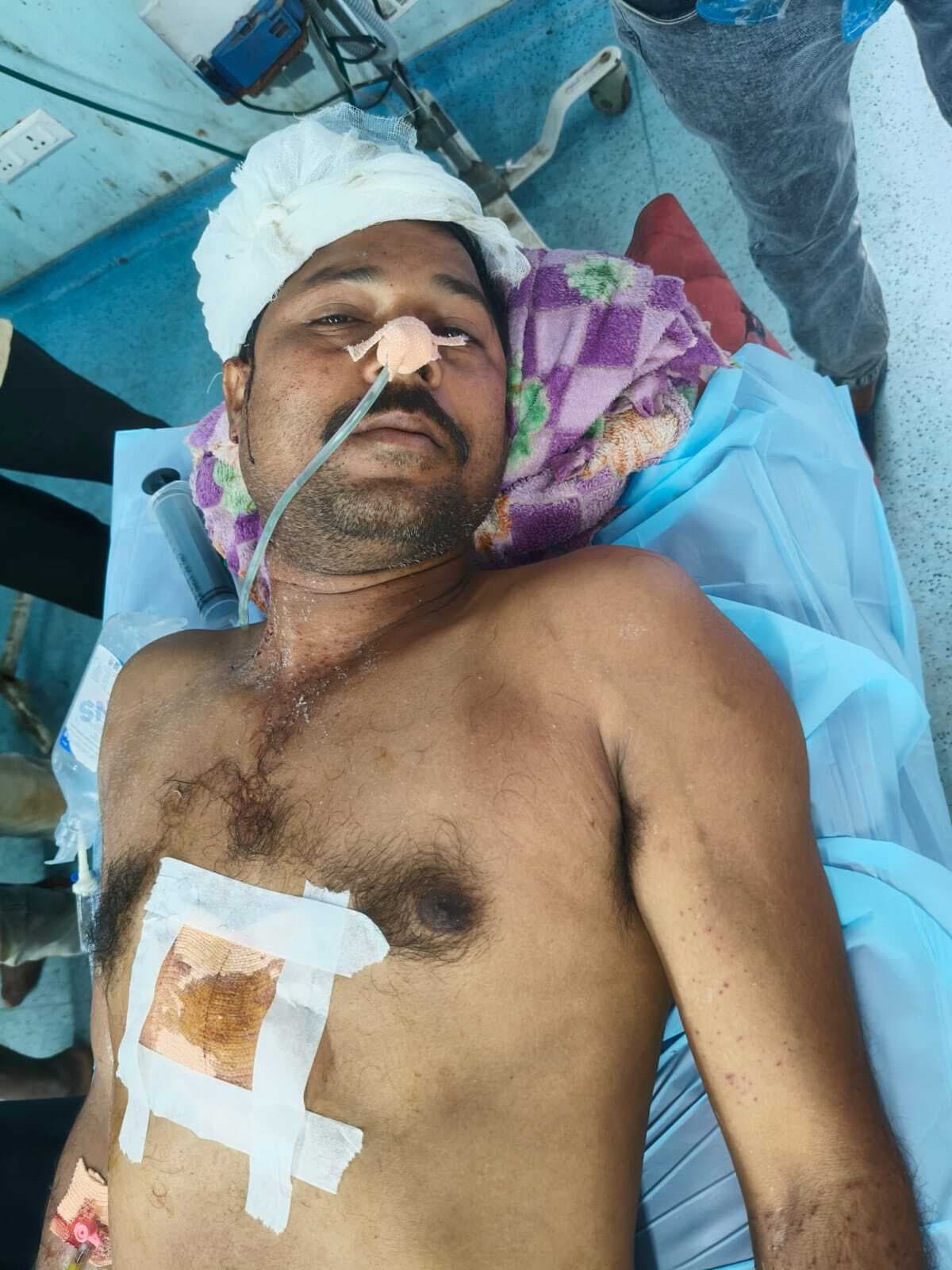 गोली लगने से युवक घायल