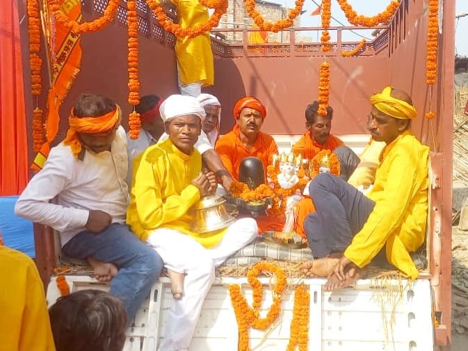 नव निर्मित मंदिर महुअर में देवी- देवता के प्रतिमा की होगी प्राण प्रतिष्ठा